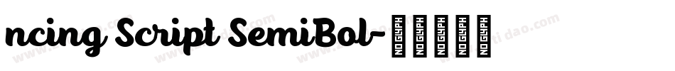 ncing Script SemiBol字体转换